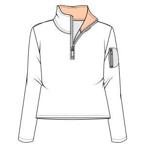 Fashion sewing patterns for GIRLS Sweatshirt Roll-neck  7028
